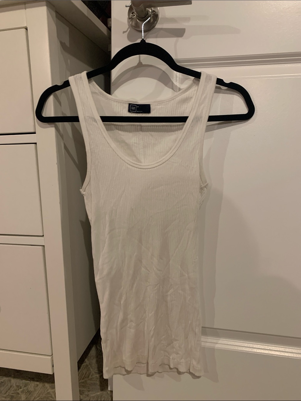 Women’s White Gap Tank Top